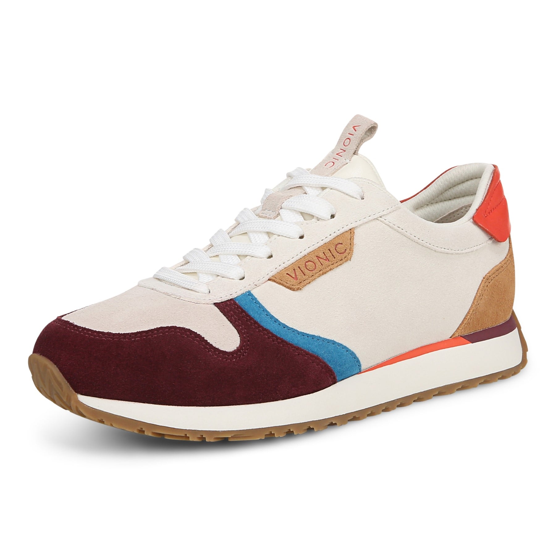 Vionic Monarch Women's Comfort Sneaker - Ivory Multi - Left angle