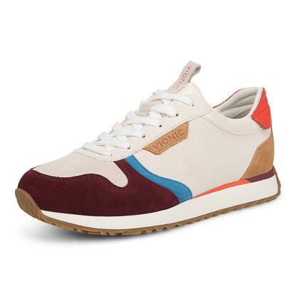 Vionic Monarch Women's Comfort Sneaker - Ivory Multi - Left angle