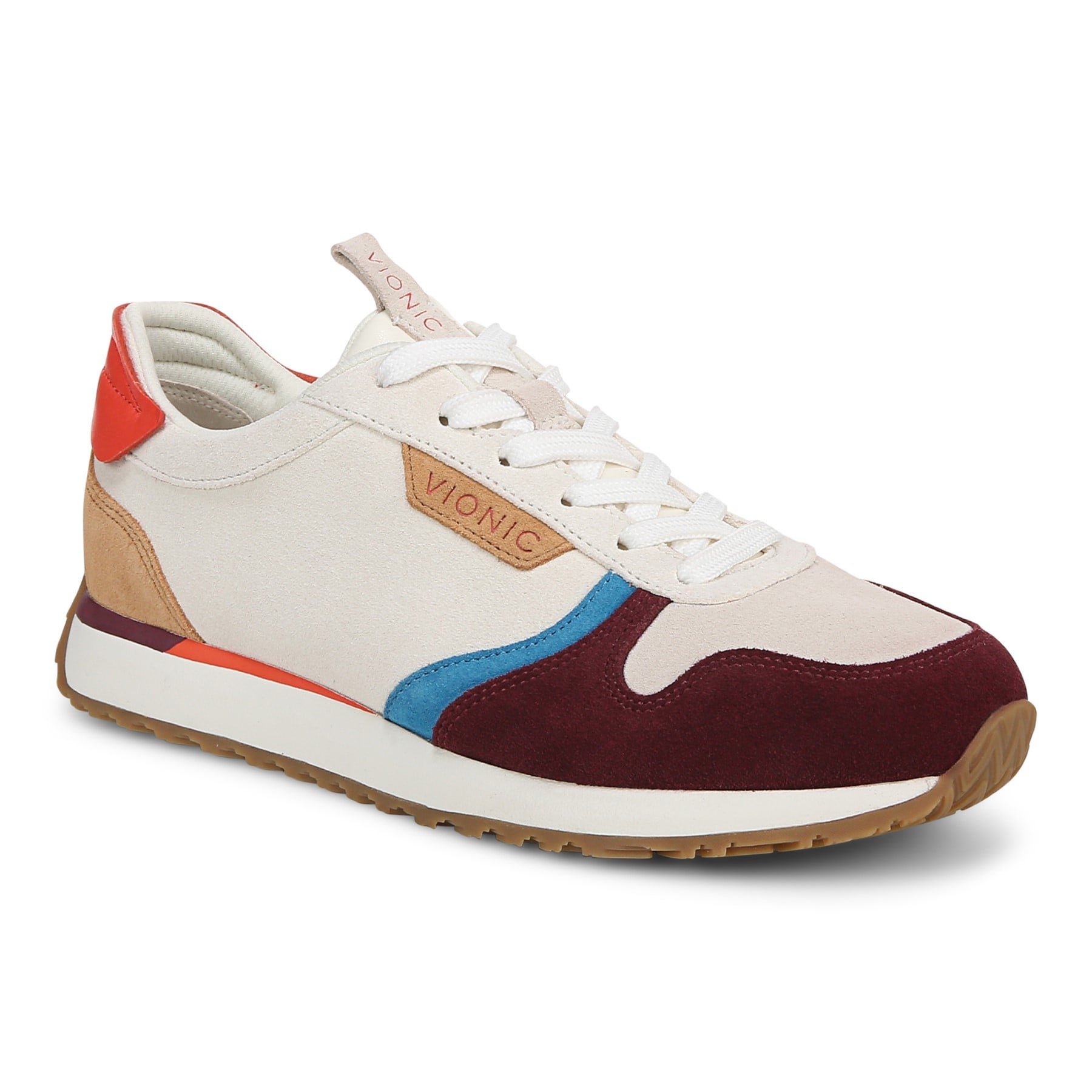 Vionic Monarch Women's Comfort Sneaker - Ivory Multi - Angle main