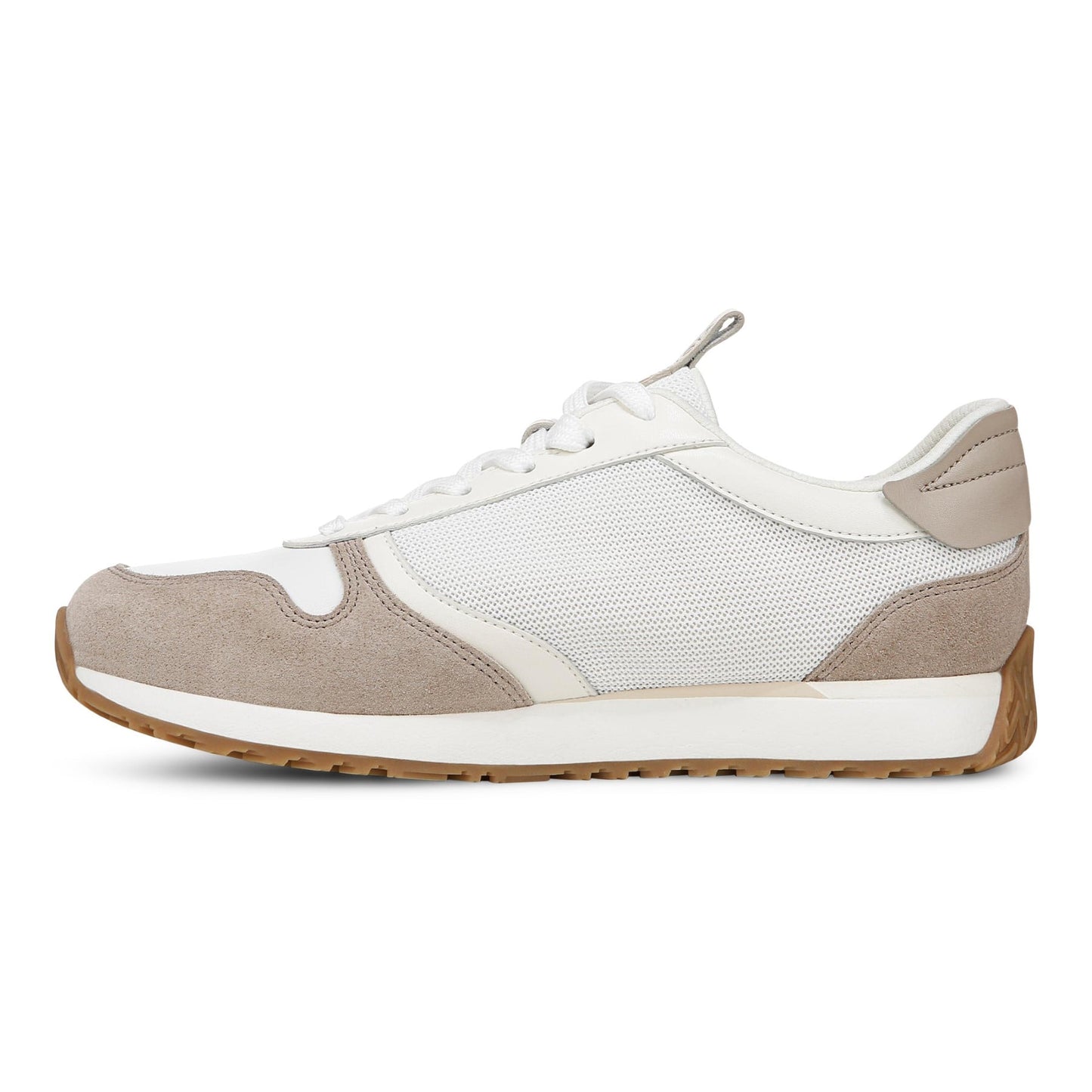 Vionic Monarch Women's Comfort Sneaker - White/cobblestone - Left Side