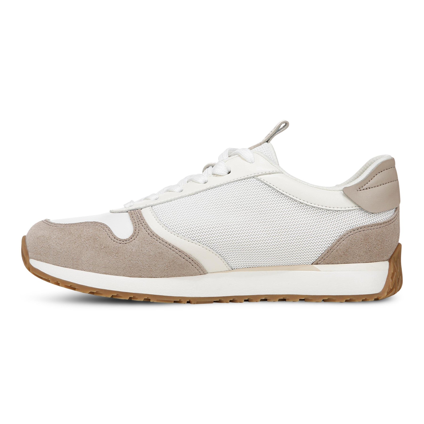 Vionic Monarch Women's Comfort Sneaker - White/cobblestone - Left Side