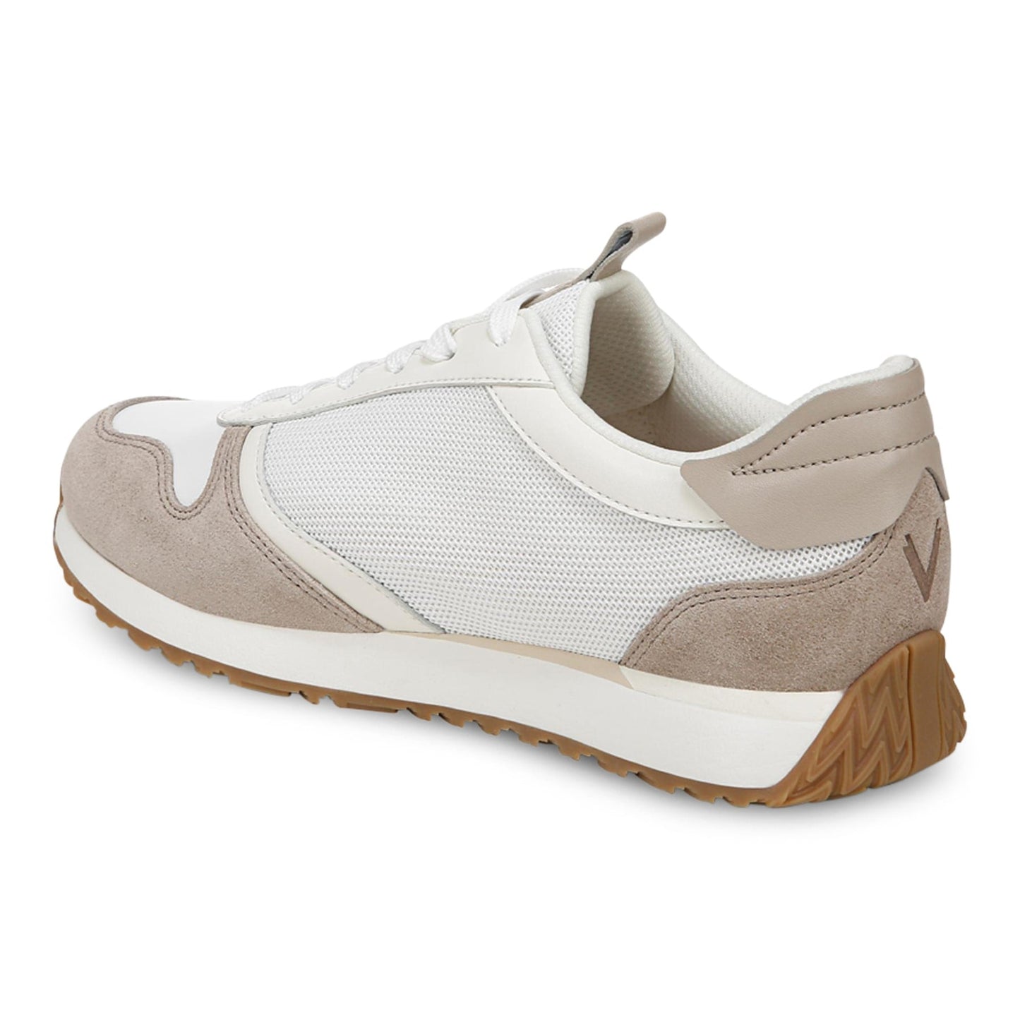 Vionic Monarch Women's Comfort Sneaker - White/cobblestone - Back angle