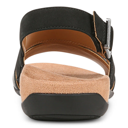 Vionic Morro Women's Slingback Comfort Orthotic Sandal - Black - Back