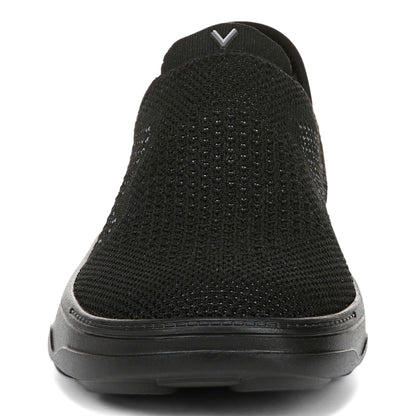 Vionic Sage Rx mens Slip On/Loafer/Moc Shoe - Black - Front