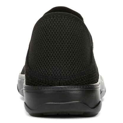 Vionic Sage Rx mens Slip On/Loafer/Moc Shoe - Black - Back