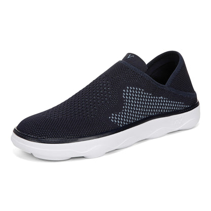 Vionic Sage Rx mens Slip On/Loafer/Moc Shoe - Navy Blazer - Left angle