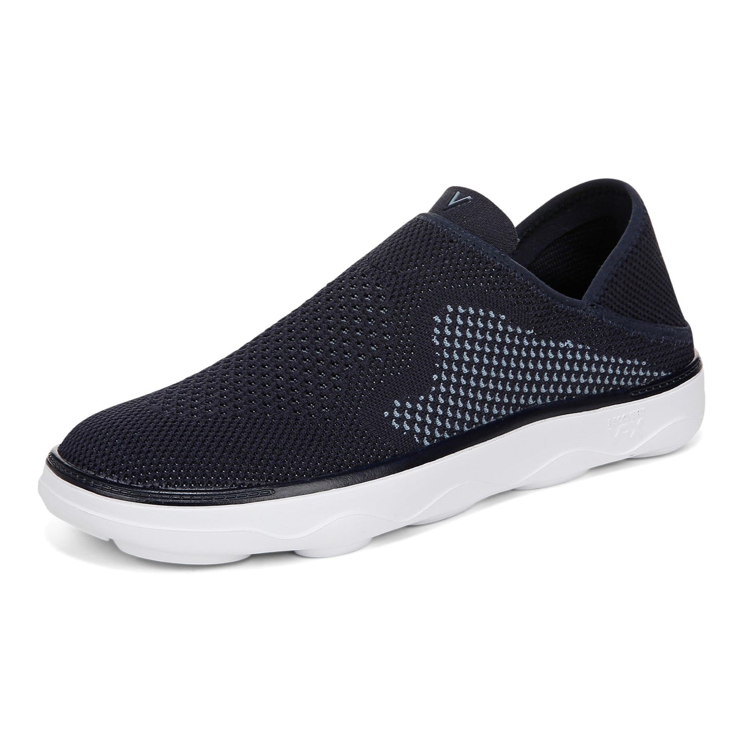 Vionic Sage Rx mens Slip On/Loafer/Moc Shoe - Navy Blazer - Left angle