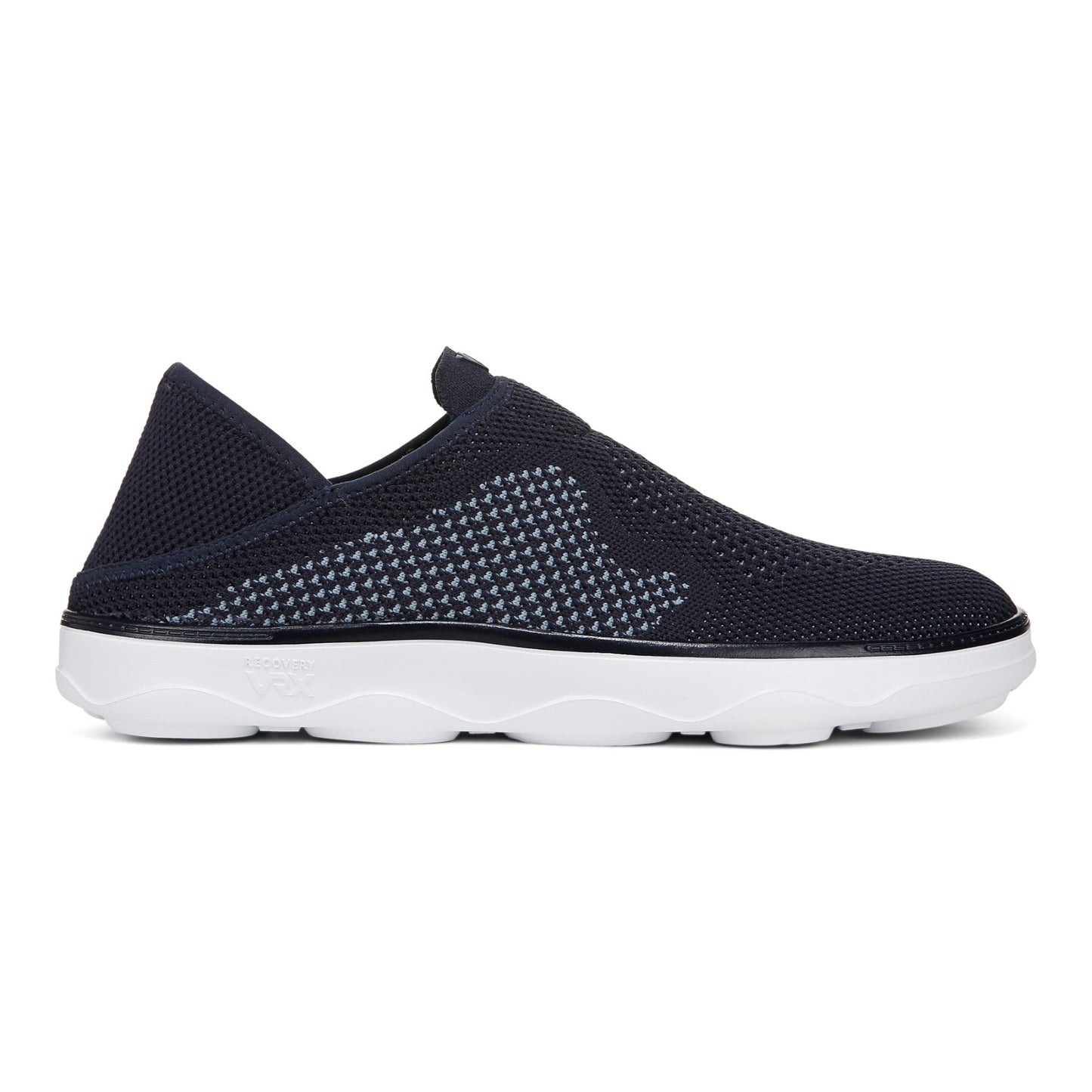 Vionic Sage Rx mens Slip On/Loafer/Moc Shoe - Navy Blazer - Right side