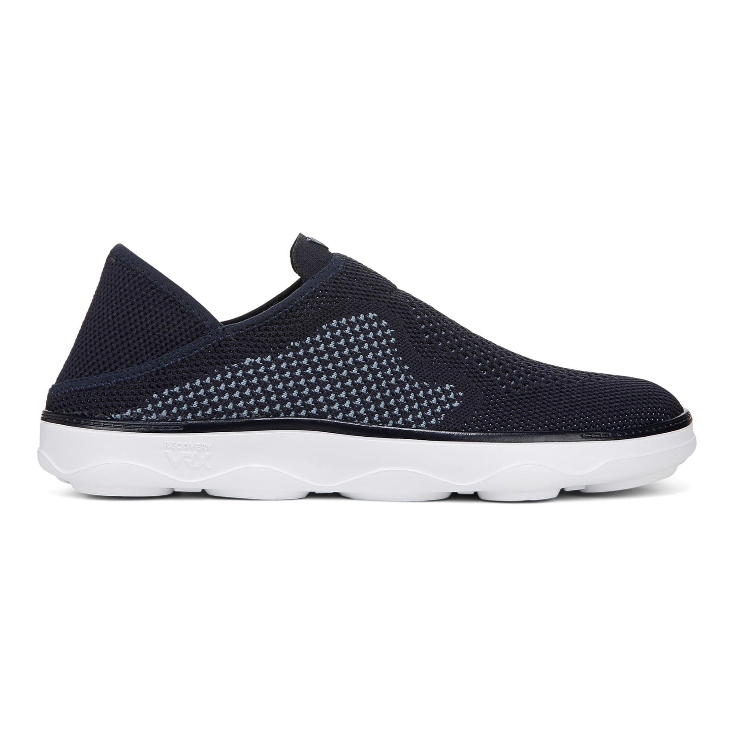 Vionic Sage Rx mens Slip On/Loafer/Moc Shoe - Navy Blazer - Right side