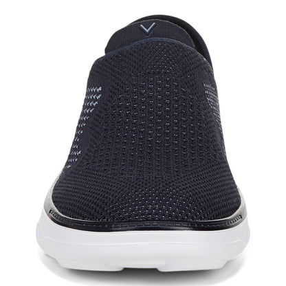 Vionic Sage Rx mens Slip On/Loafer/Moc Shoe - Navy Blazer - Front