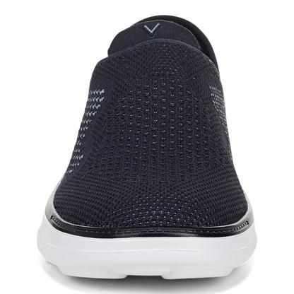 Vionic Sage Rx mens Slip On/Loafer/Moc Shoe - Navy Blazer - Front