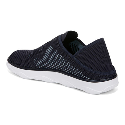 Vionic Sage Rx mens Slip On/Loafer/Moc Shoe - Navy Blazer - Back angle