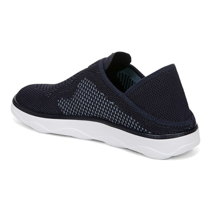 Vionic Sage Rx mens Slip On/Loafer/Moc Shoe - Navy Blazer - Back angle