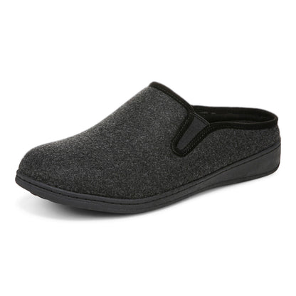 Vionic Unwind mens Mule/Clog Slipper - Black - Left angle
