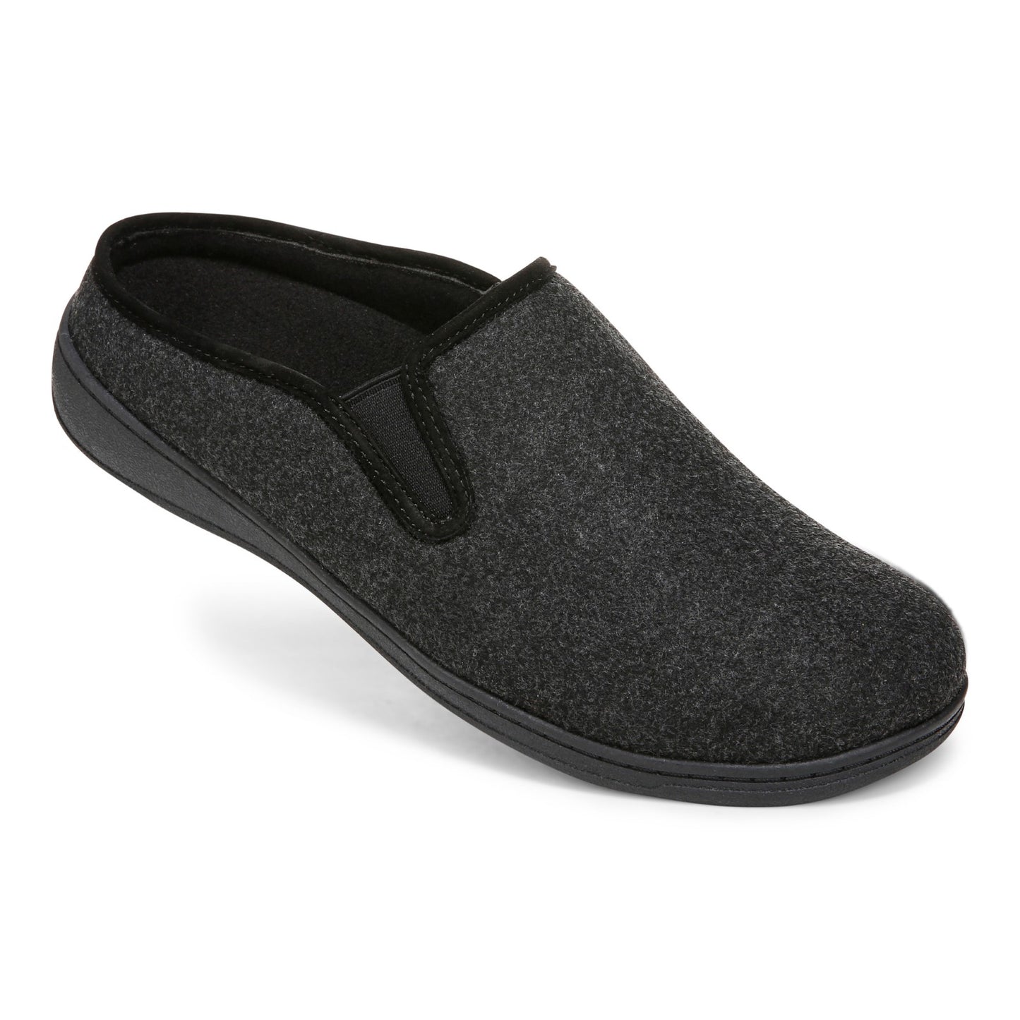 Vionic Unwind mens Mule/Clog Slipper - Black - M UNWIND-J0763F1001-BLACK-13fl-med