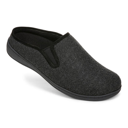 Vionic Unwind mens Mule/Clog Slipper - Black - M UNWIND-J0763F1001-BLACK-13fl-med