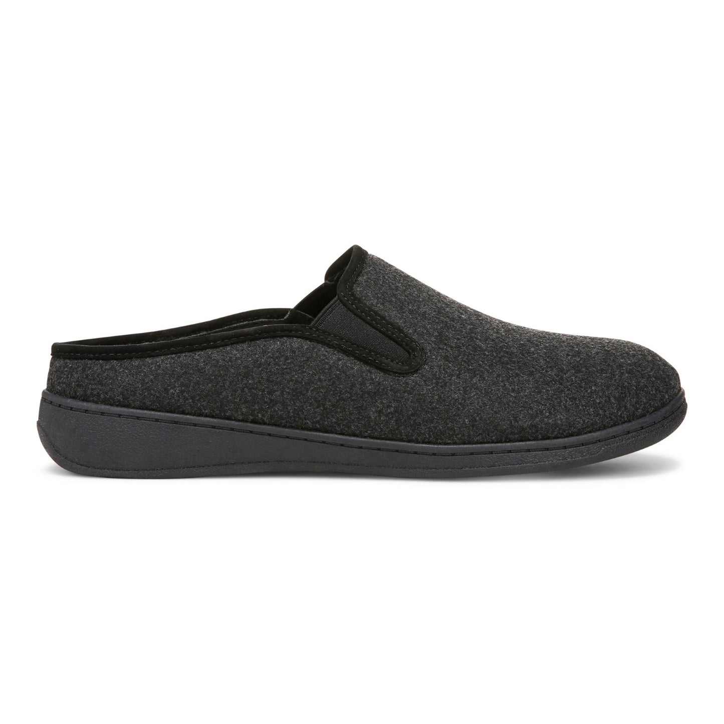 Vionic Unwind mens Mule/Clog Slipper - Black - Right side