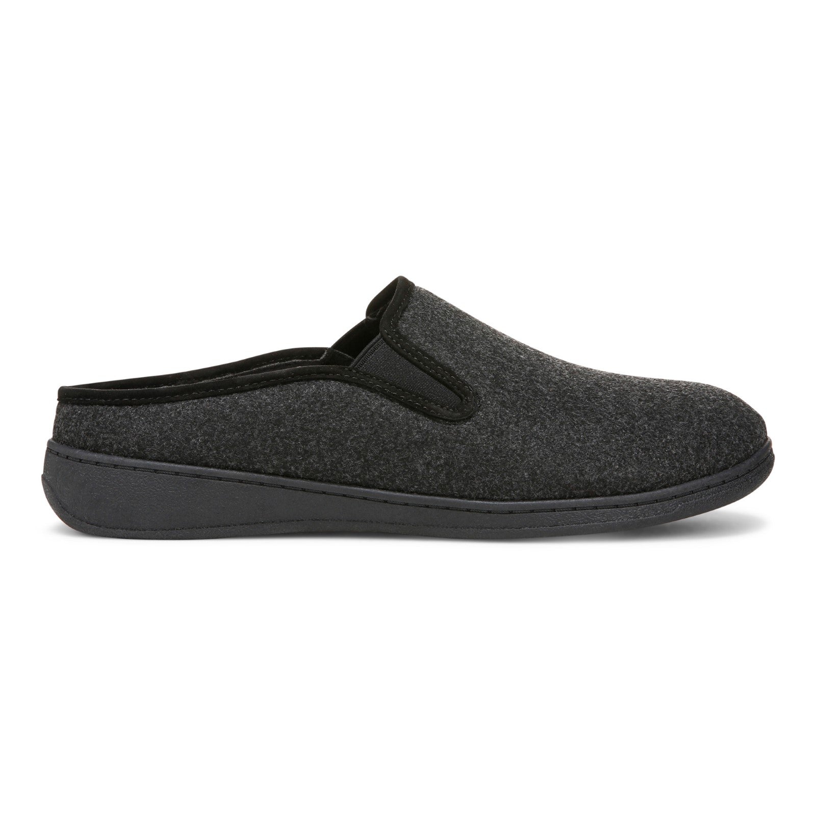 Vionic Unwind mens Mule/Clog Slipper - Black - Right side