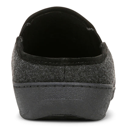 Vionic Unwind mens Mule/Clog Slipper - Black - Back