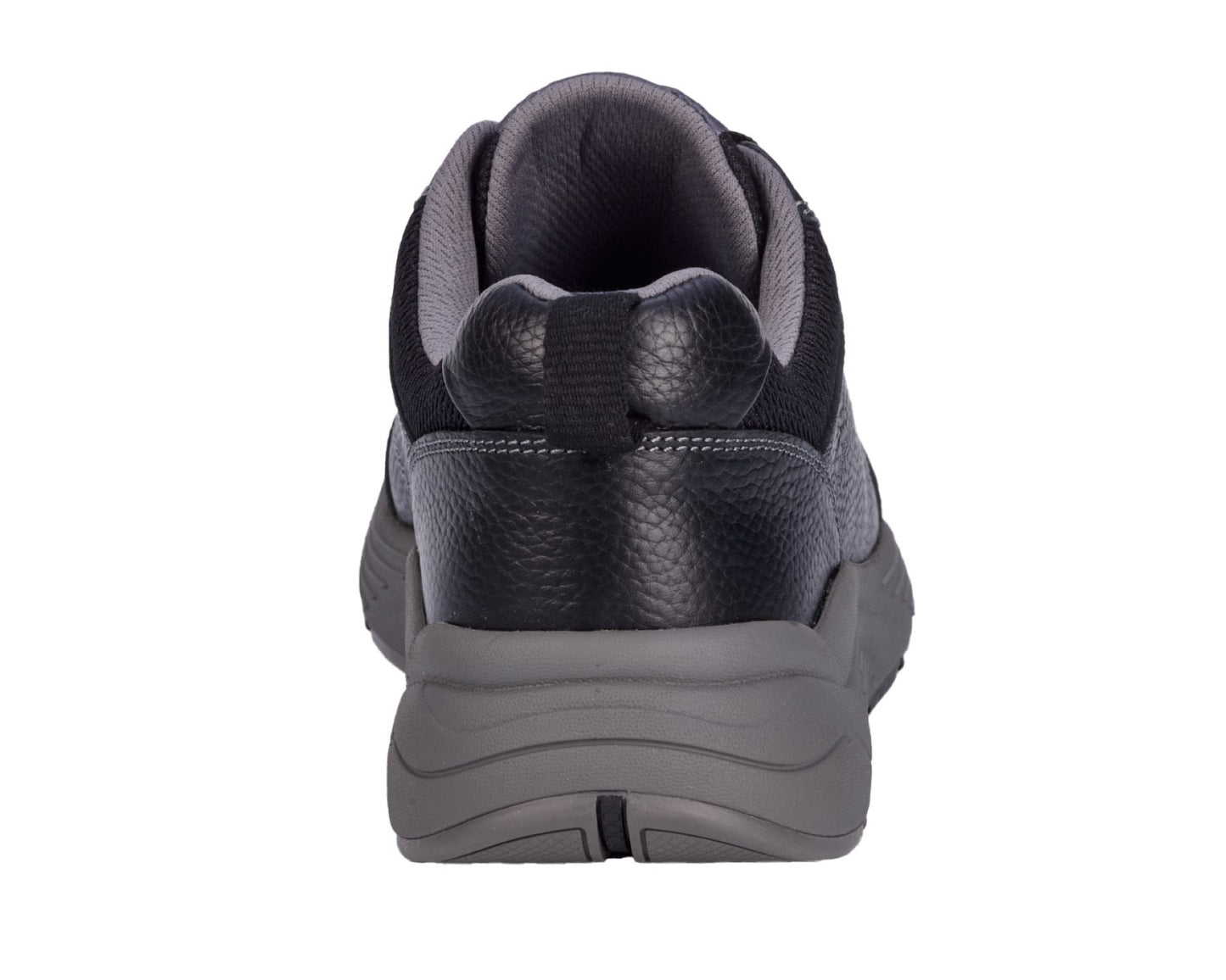 Drew Maker Men's Casual Shoe - Black Pebbled Leather - Back View