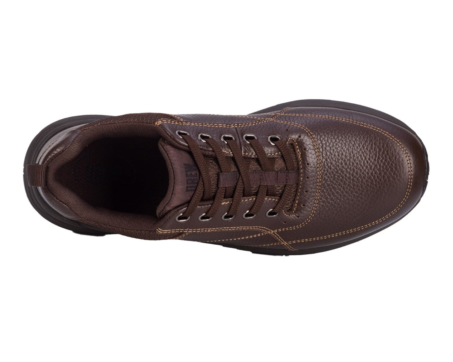 Drew Maker Men's Casual Shoe - Brown Pebbled Leather - Sole View