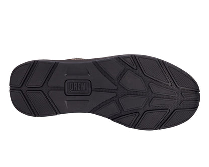 Drew Maker Men's Casual Shoe - Brown Pebbled Leather - Top View