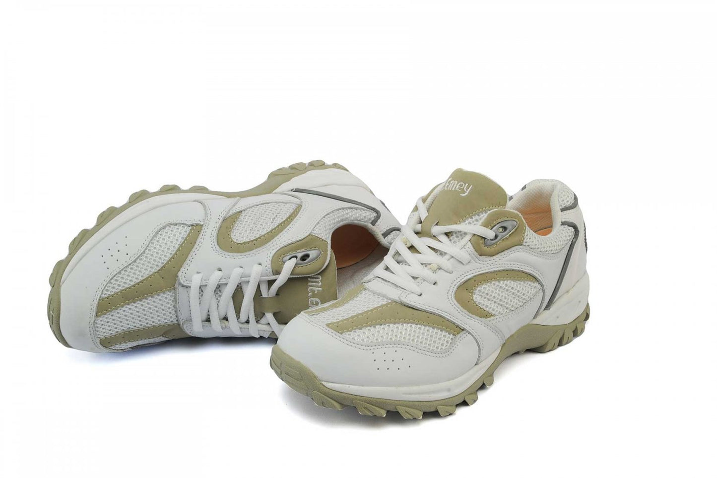 Mt. Emey 9702-L - Men's Explorer I Lace-up Walking Shoes - White/Beige Pair / Top