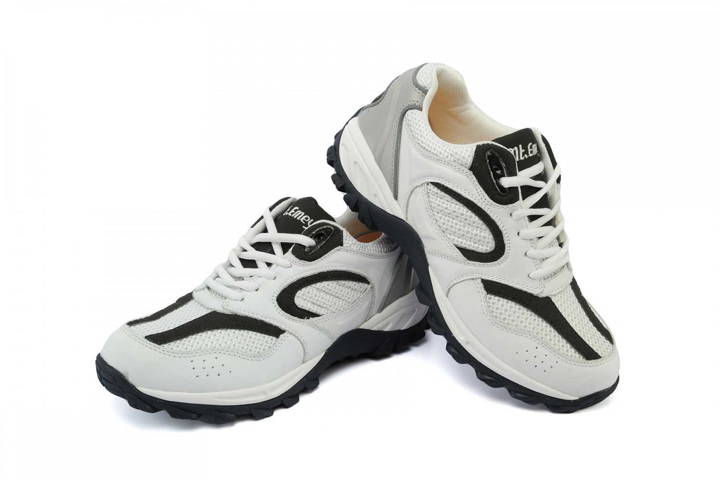 Mt. Emey 9702-L - Men's Explorer I Lace-up Walking Shoes - White/Black Pair / Top