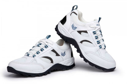 Mt. Emey 9708 - Men's Extrem-Light Athletic Walking Shoes by Apis - White Pair / Top
