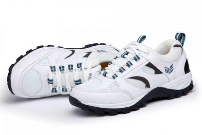 Mt. Emey 9708 - Men's Extrem-Light Athletic Walking Shoes by Apis - White Pair / Top