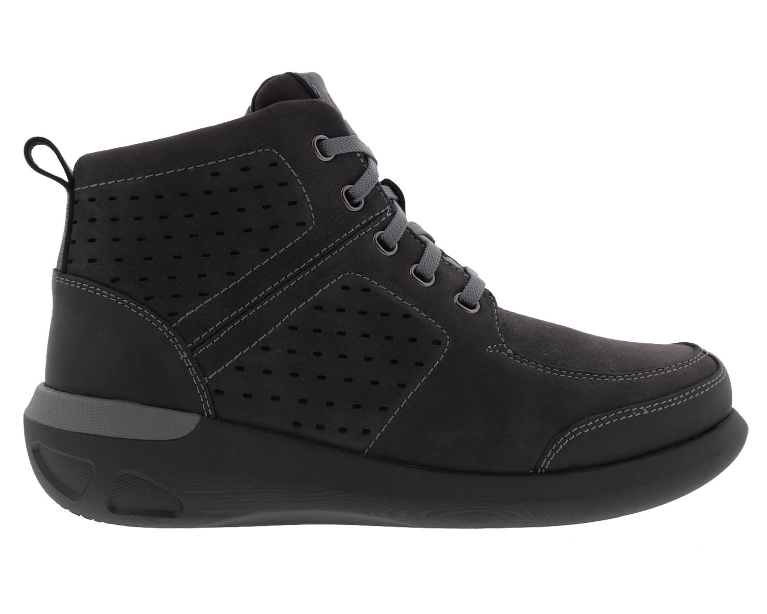 Drew Murphy Men's Ankle Boot - Black Nubuck/Leather - Outside View