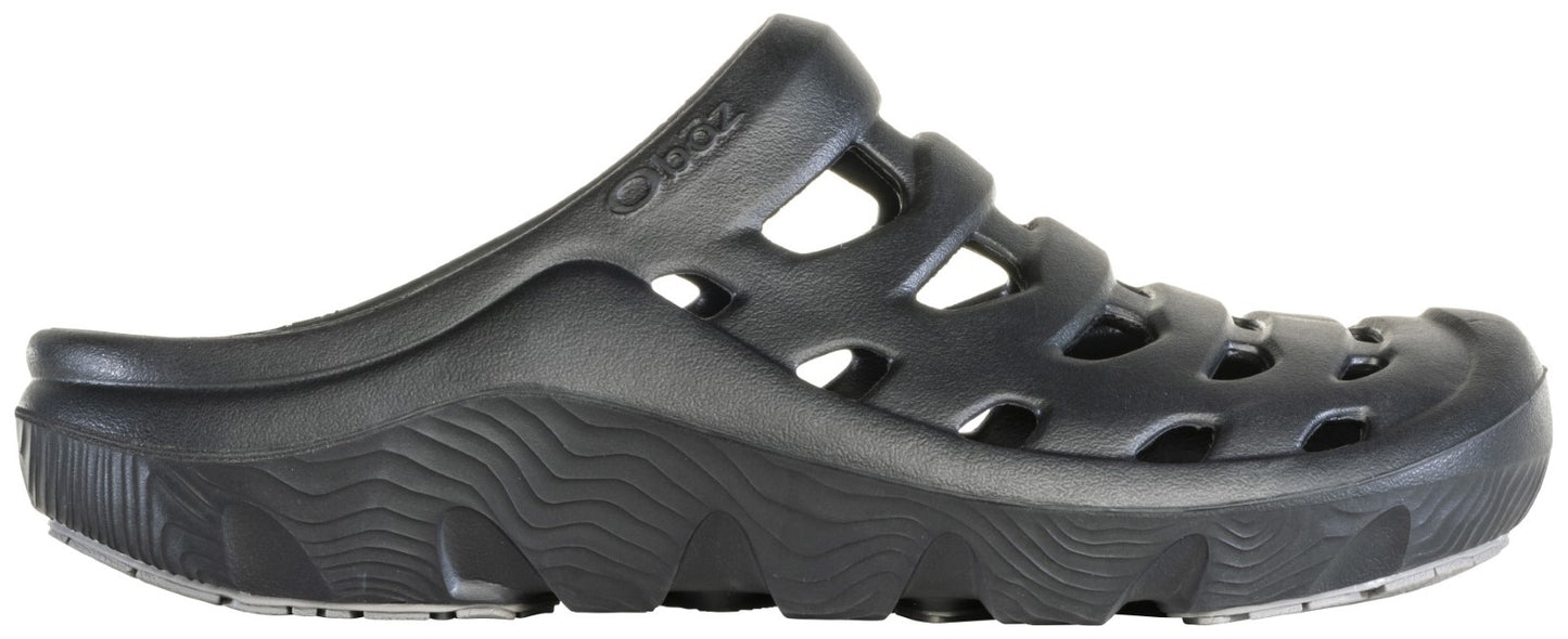 Oboz Whakata Coast Slip-On Clog - Comfortable Recovery Shoes - Black Sea Outside