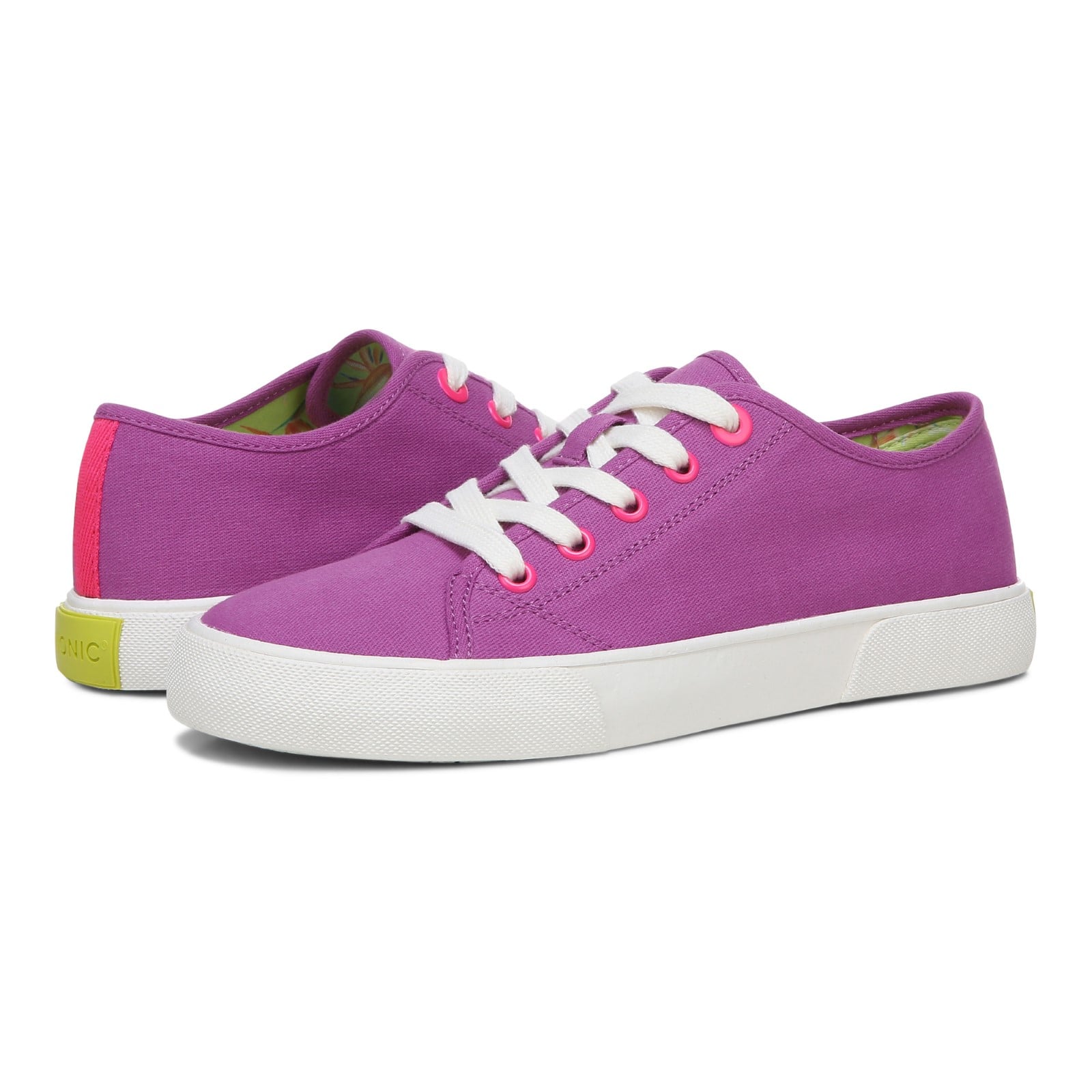 Vionic Oasis Womens Oxford/Lace Up Casual - Wild Berry - pair left angle