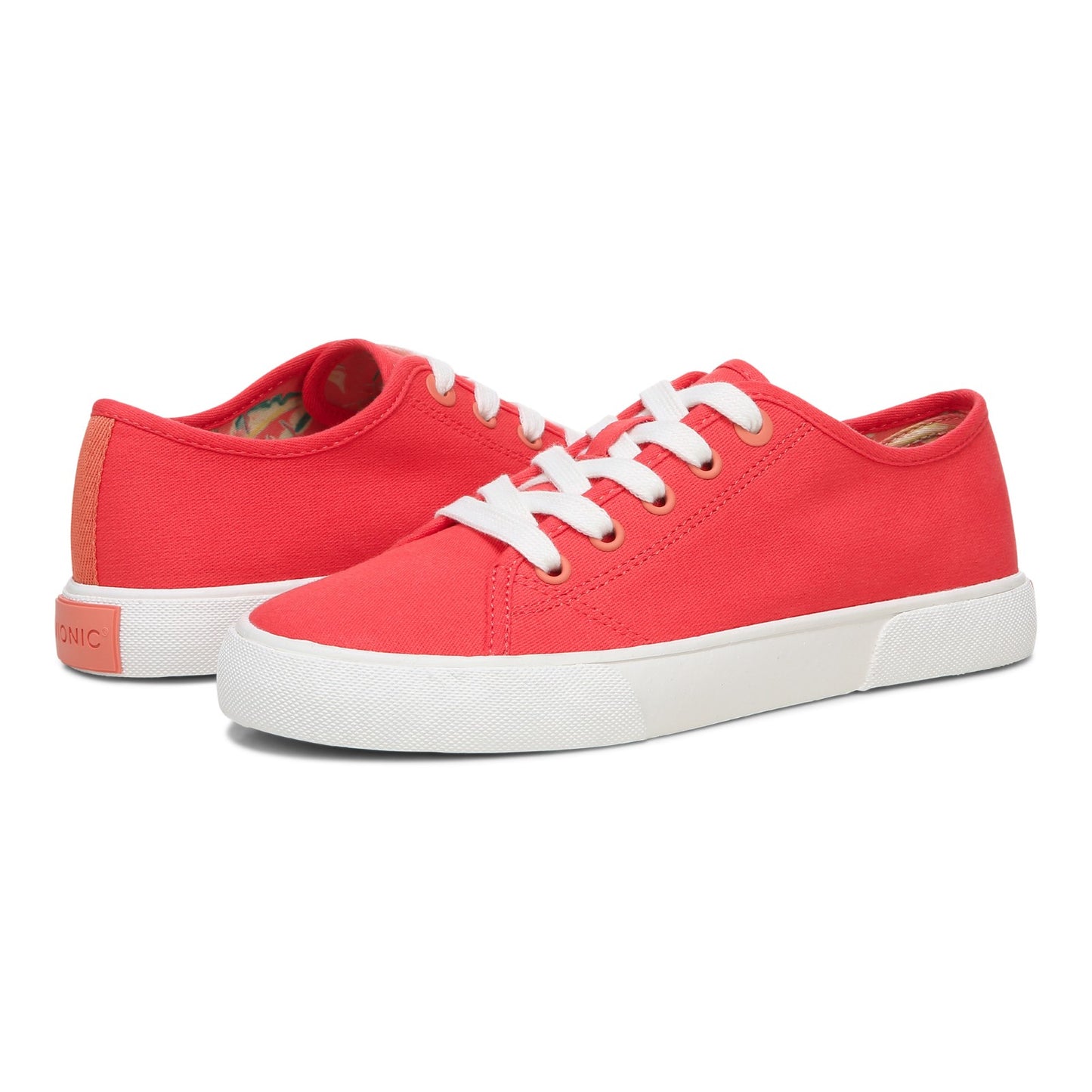 Vionic Oasis Womens Oxford/Lace Up Casual - Poppy - pair left angle