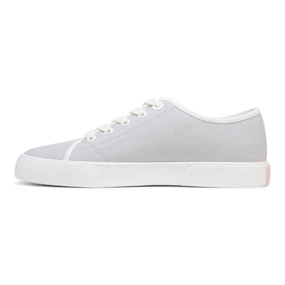 Vionic Oasis Women's Casual Canvas Lace Up Comfort Shoe - Vapor Canvas - Left Side