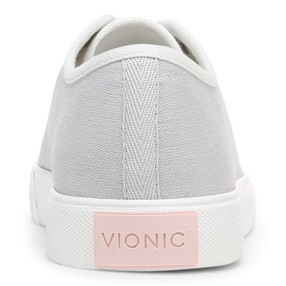 Vionic Oasis Women's Casual Canvas Lace Up Comfort Shoe - Vapor Canvas - Back