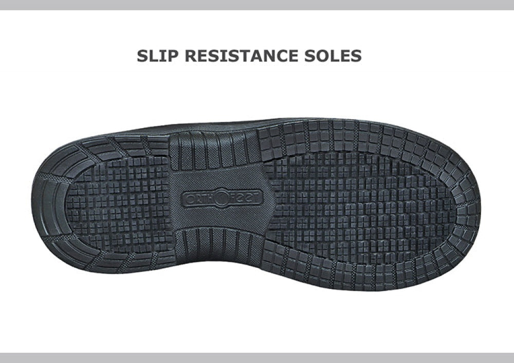 OrthoFeet Dolomite Work Shoes Men's Work Boots - Black - 5