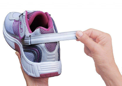 OrthoFeet Verve Tie Women's Sneakers Tie-Less Heel Strap - Fuchsia - 5