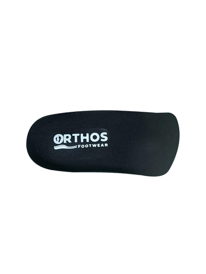 ORTHOS Footwear Replacement Orthotic Insoles 3/4 Length - 3 4 Insoles Black - Fabric side