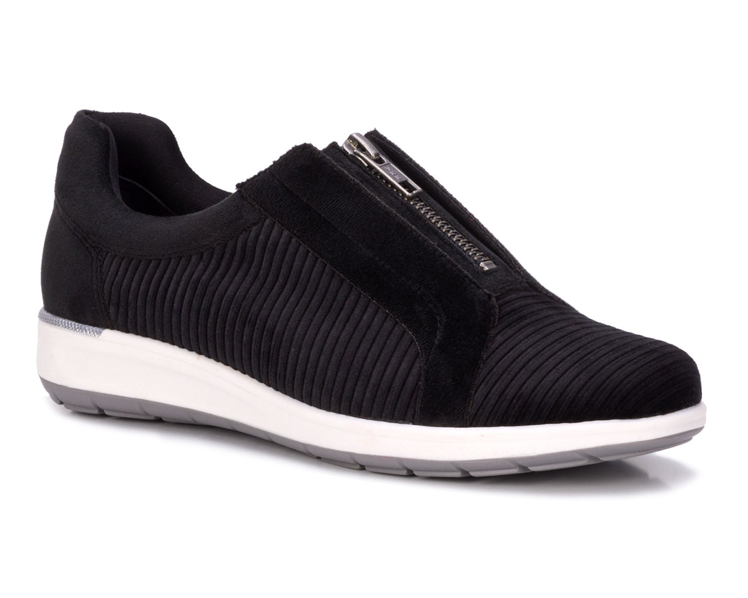 Ros Hommerson Oliver Women's Athleisure Sneaker - Black Corduroy - Top View