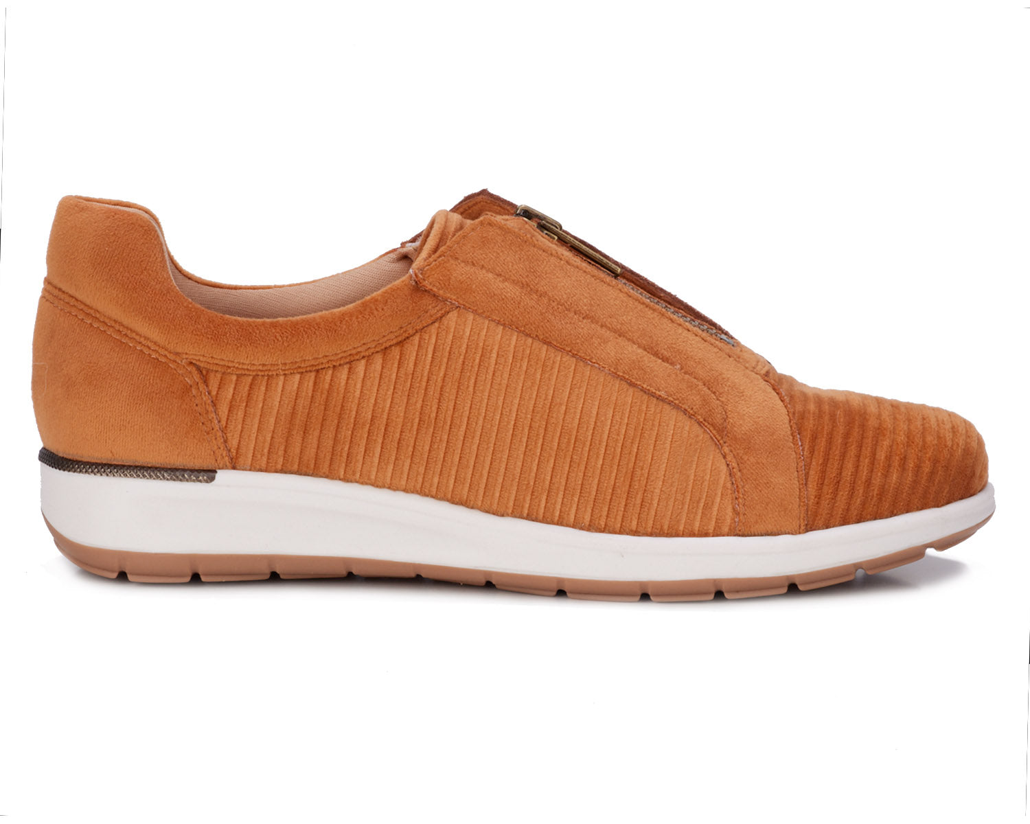 Ros Hommerson Oliver Women's Athleisure Sneaker - Praline Corduroy - Outside View