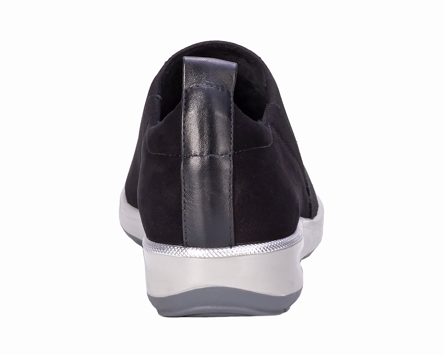 Ros Hommerson Ozzie Women's Casual Slip-On Shoe - Black Nubuck - Back View