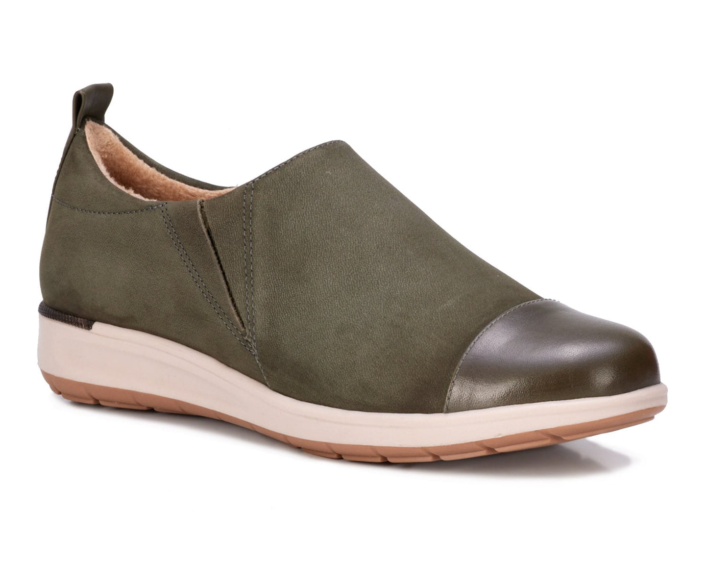 Ros Hommerson Ozzie Women's Casual Slip-On Shoe - Olive Nubuck - Main View