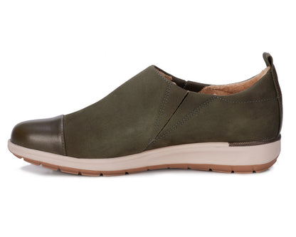 Ros Hommerson Ozzie Women's Casual Slip-On Shoe - Olive Nubuck - Inside View