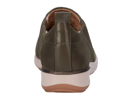 Ros Hommerson Ozzie Women's Casual Slip-On Shoe - Olive Nubuck - Back View
