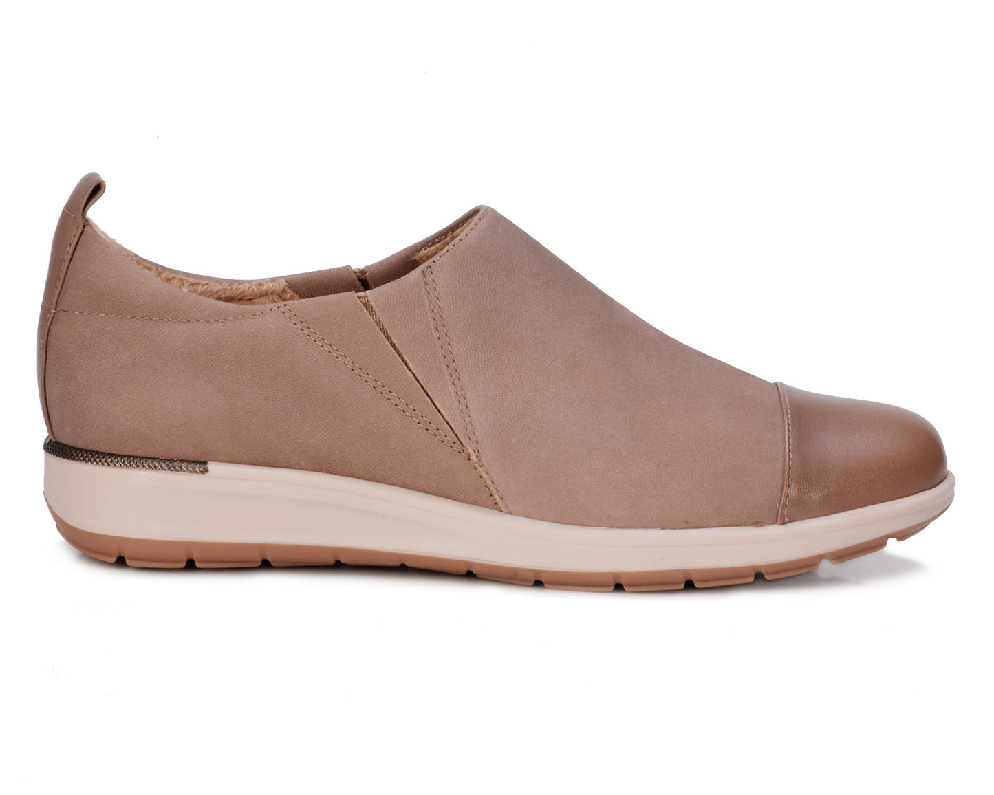 Ros Hommerson Ozzie Women's Casual Slip-On Shoe - Sandstone Nubuck - Outside View