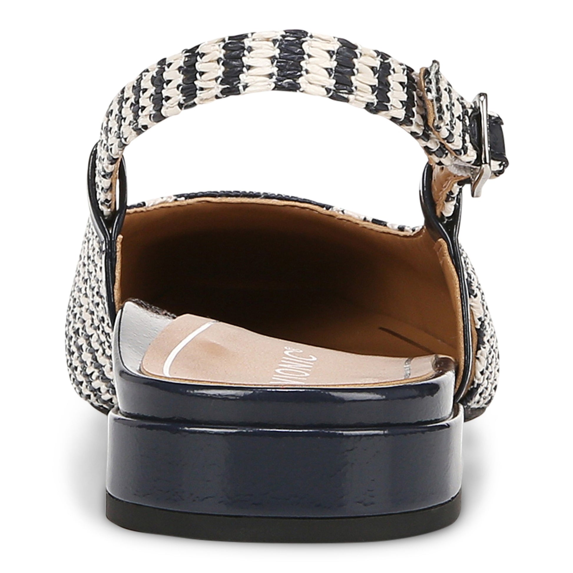 Vionic Petaluma Women's Slingback Supportive Flat - Navy - Back