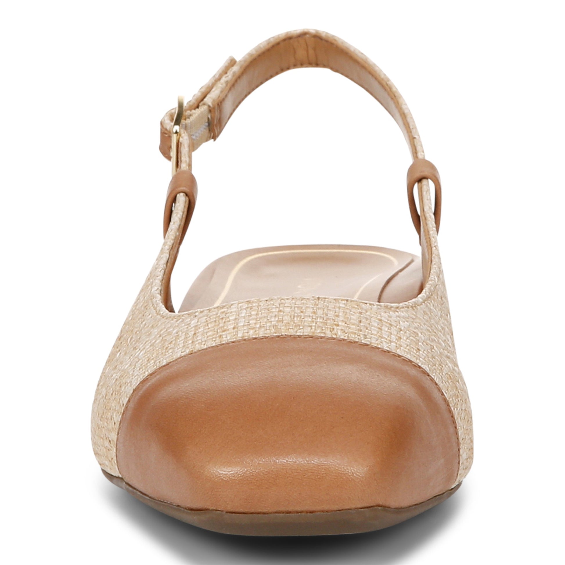 Vionic Petaluma Women's Slingback Supportive Flat - Natural - Front