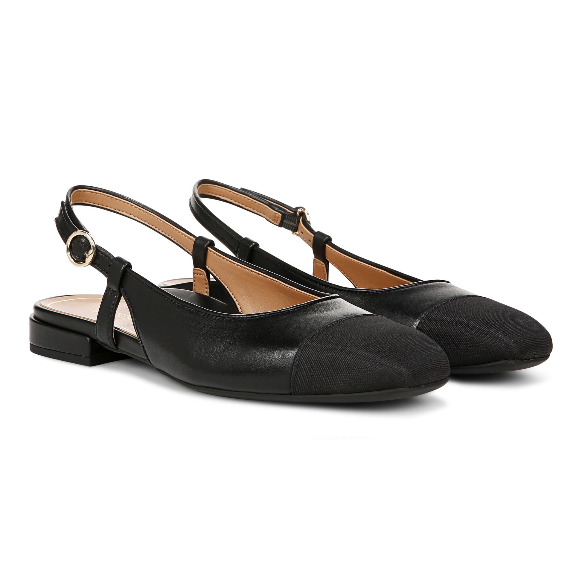Vionic Petaluma Women's Slingback Supportive Flat - Black - Pair