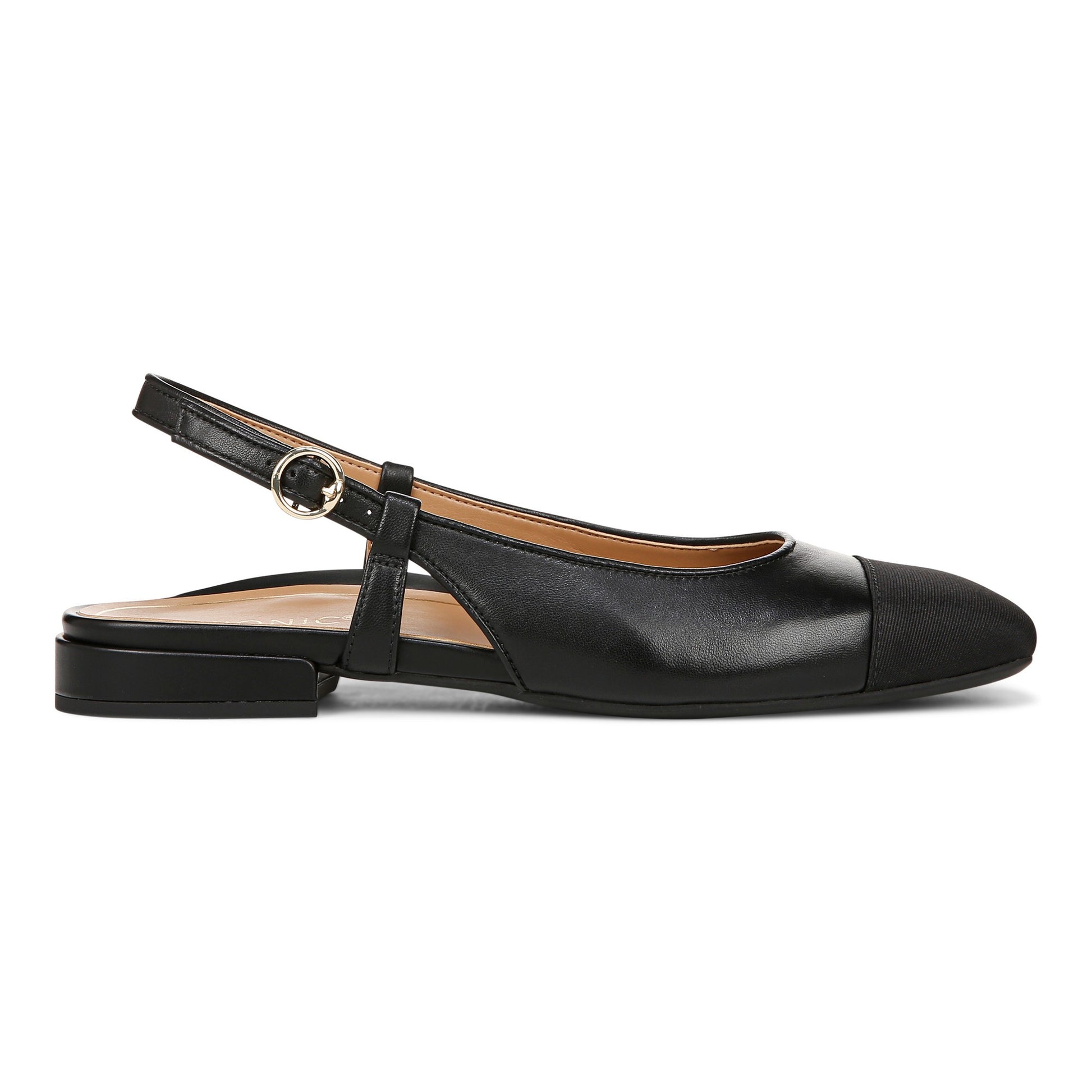 Vionic Petaluma Women's Slingback Supportive Flat - Black - Right side